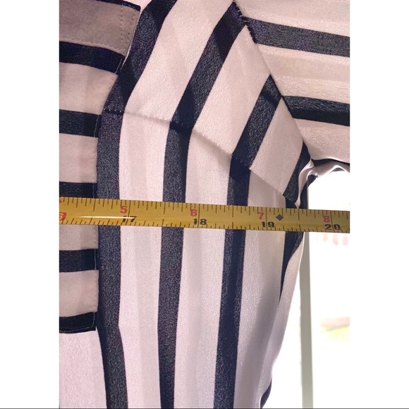 Express Black & White Button Down Blouse - Picture 10 of 10